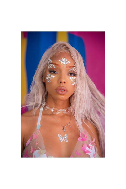 Leg Avenue Fairy Adhesive Face Jewels Sticker Clear in One Size 1