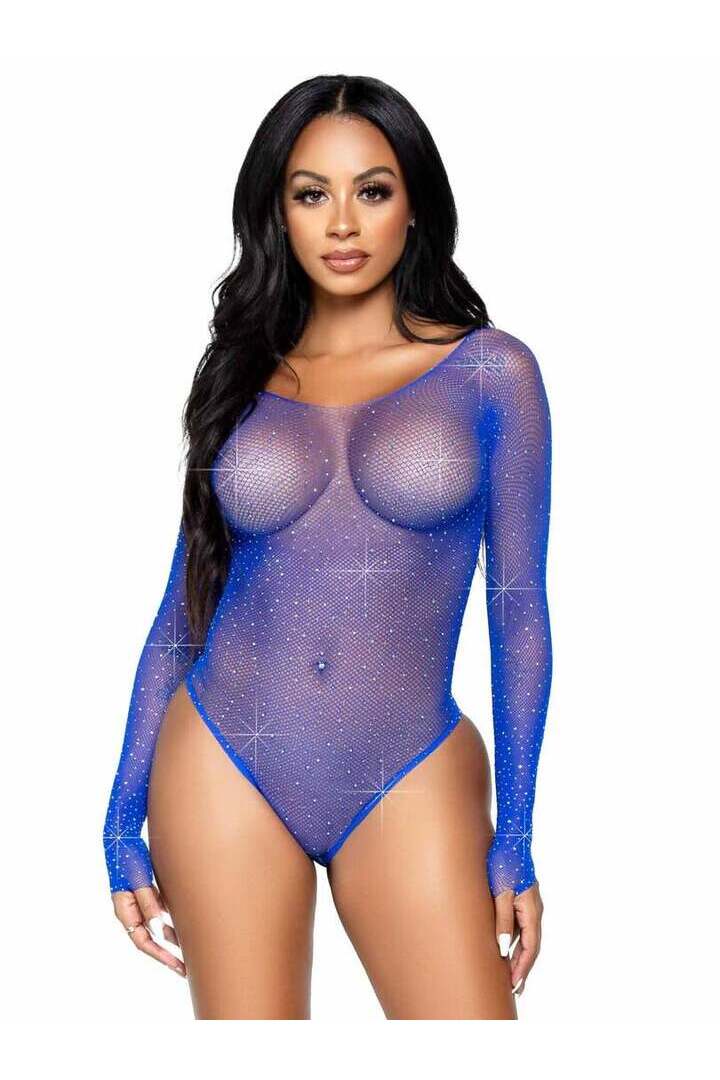 Leg Avenue Falling 4 U Rhinestone Bodysuit in One Size 9