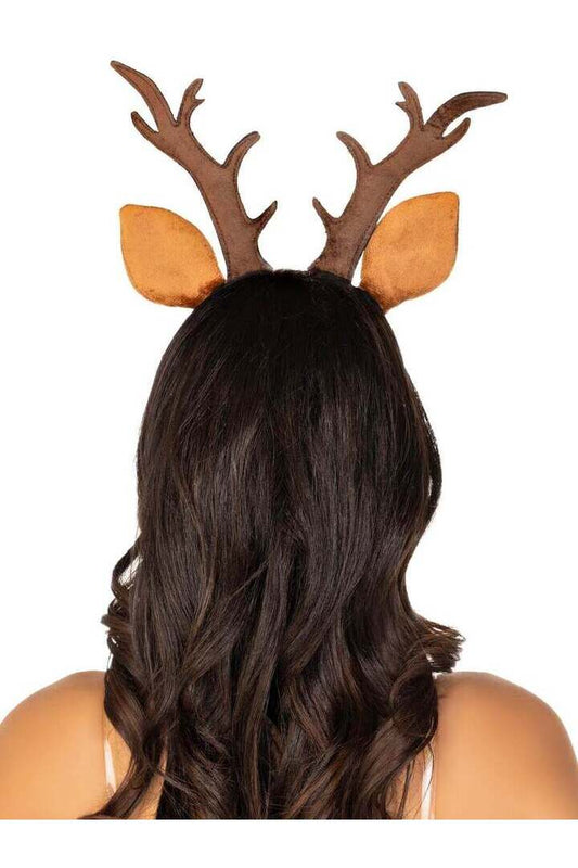 Leg Avenue Fawn Ear Antler Animal Costume Headband Brown in One Size 1