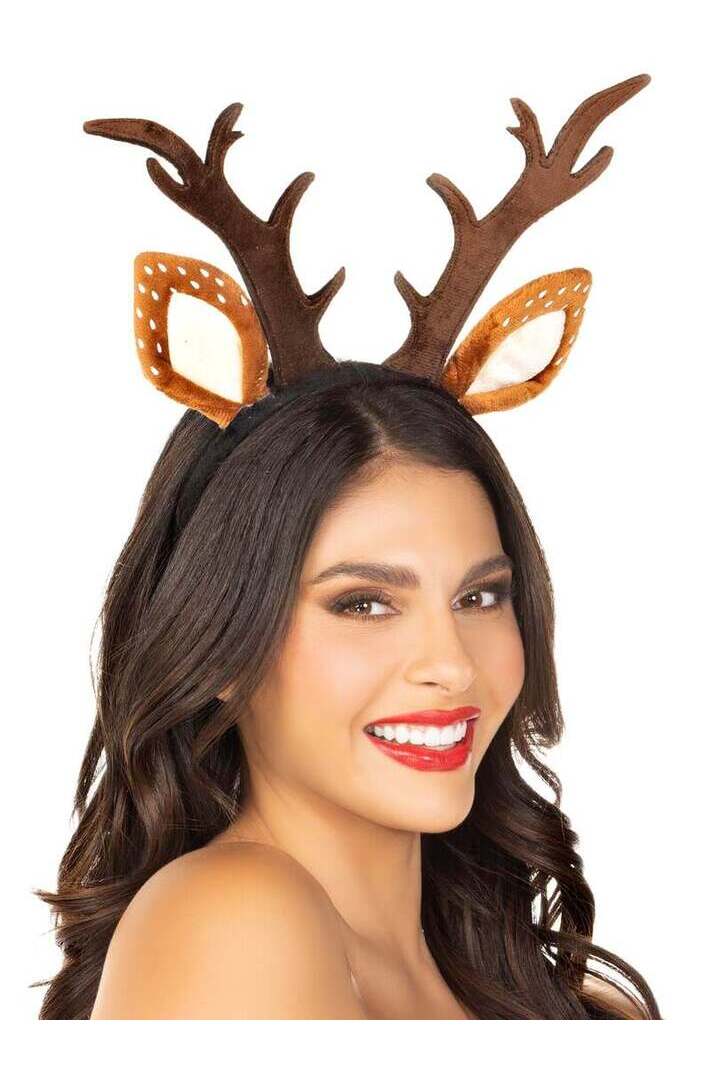 Leg Avenue Fawn Ear Antler Animal Costume Headband Brown in One Size 2