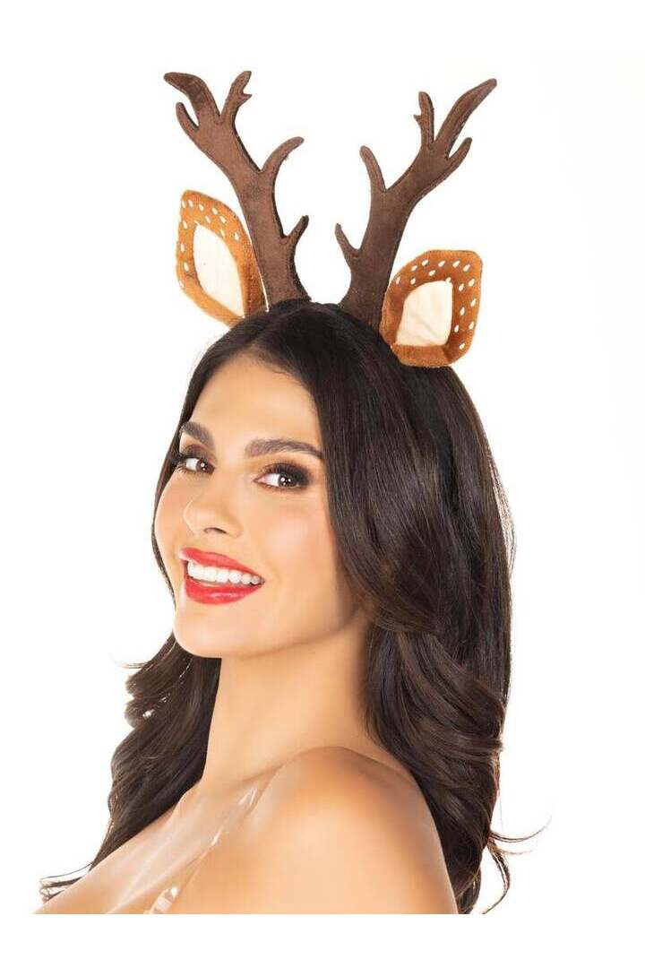 Leg Avenue Fawn Ear Antler Animal Costume Headband Brown in One Size 3