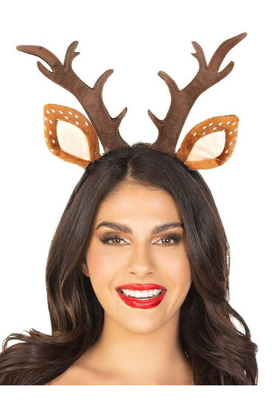 Leg Avenue Fawn Ear Antler Animal Costume Headband Brown in One Size