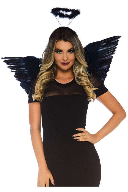Leg Avenue Feather Angel Wings & Halo Accessory Kit in One Size 1