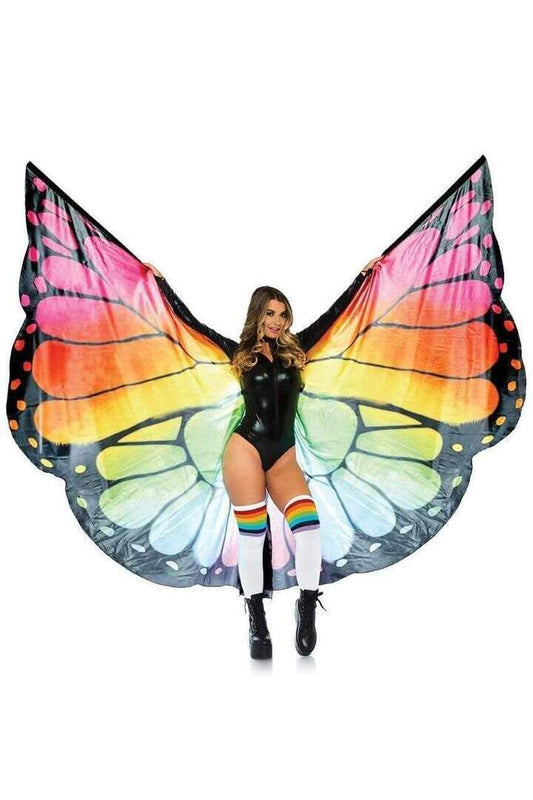 Leg Avenue Festival Butterfly Wing Halter Cape with Batons in One Size 1