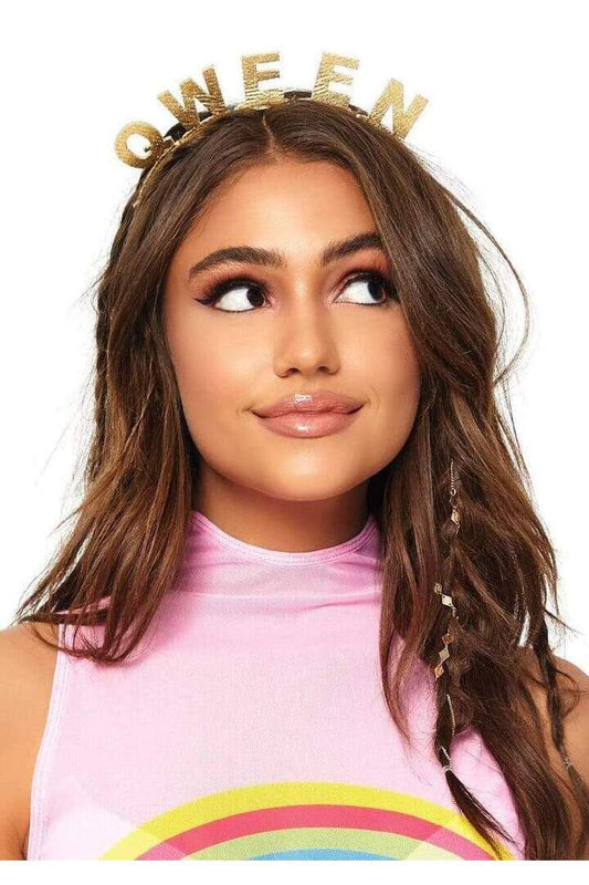 Leg Avenue Festival Qween Headband Gold in One Size