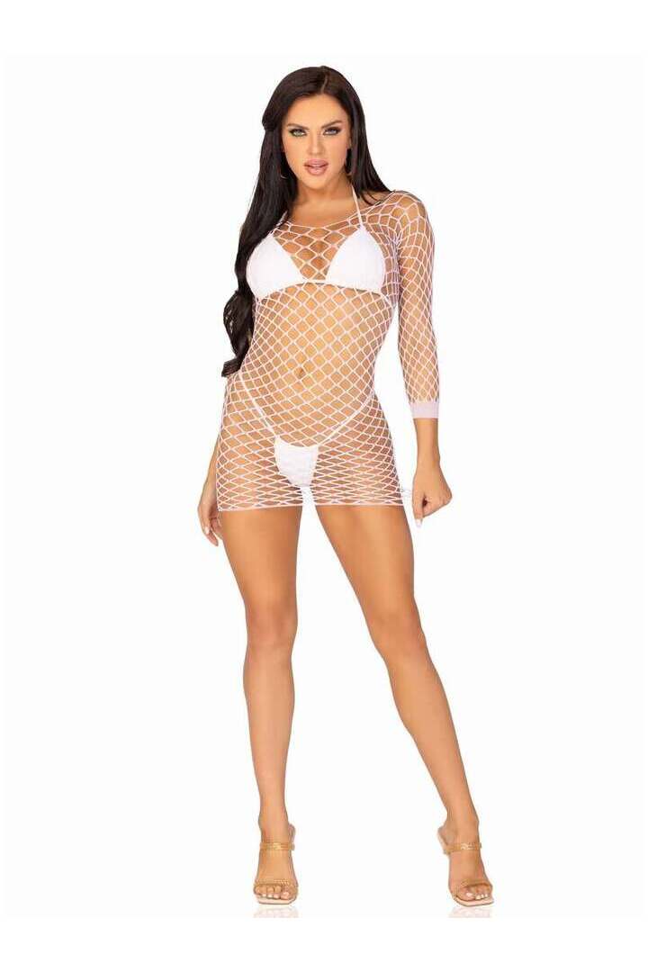 Leg Avenue Find Me In Paradise Net Mini Dress in One Size 13