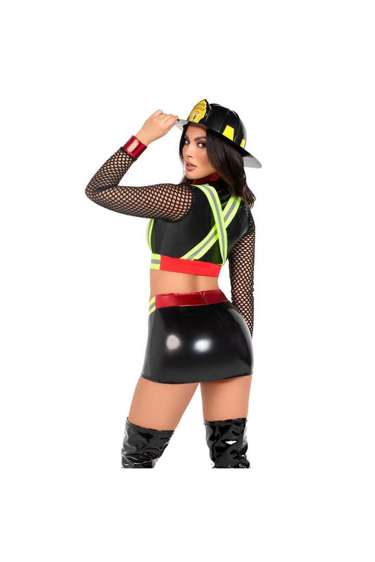 Leg Avenue Five Alarm Fire Fighter Costume Black 1