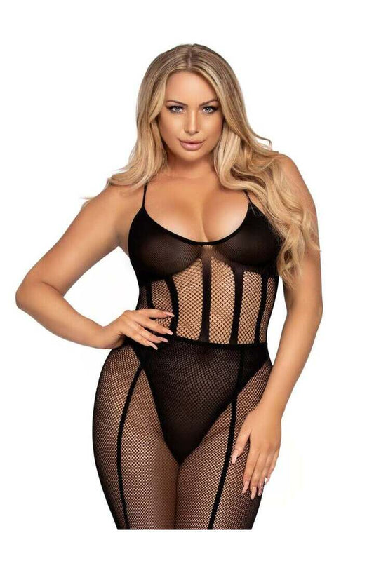 Leg Avenue Flawless Bodysuit & Skirt Set Black in One Size 1