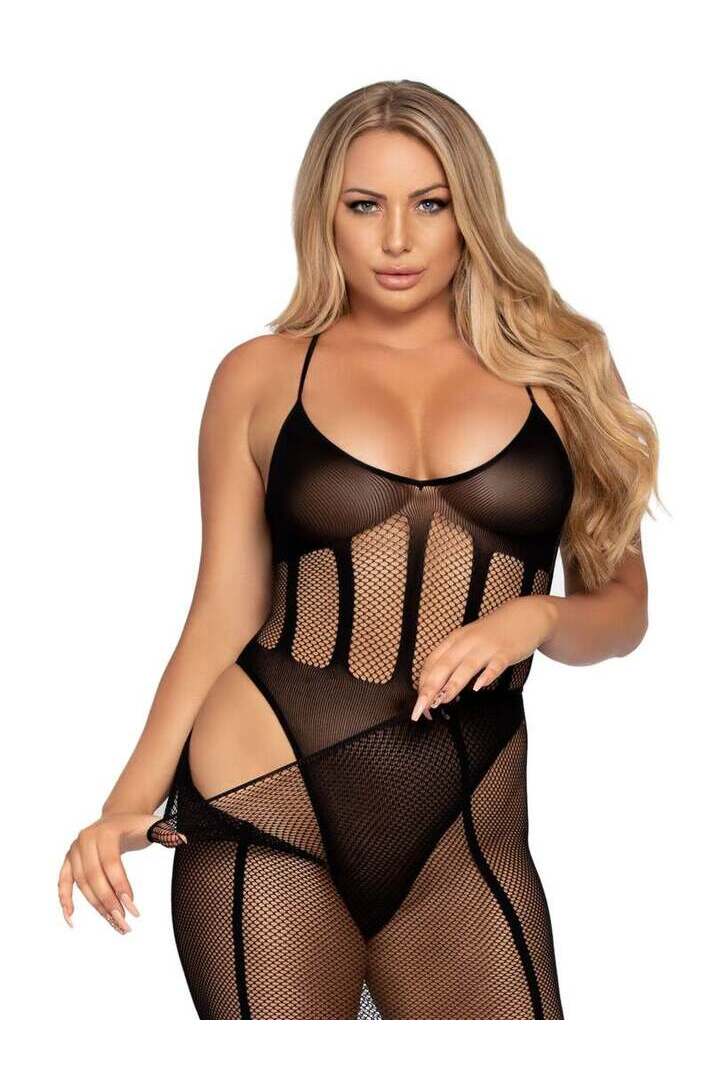 Leg Avenue Flawless Bodysuit & Skirt Set Black in One Size 3