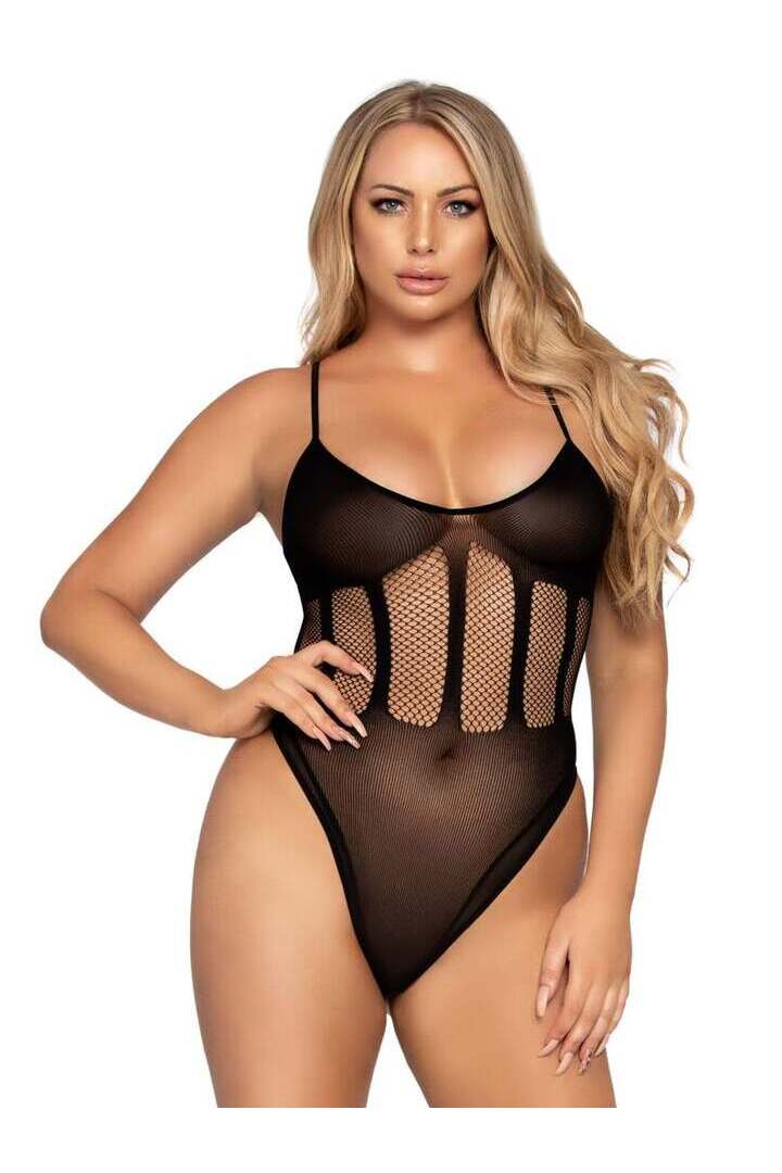 Leg Avenue Flawless Bodysuit & Skirt Set Black in One Size 4