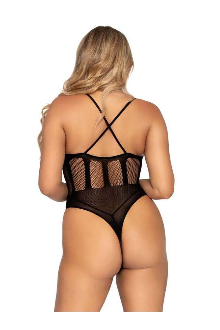 Leg Avenue Flawless Bodysuit & Skirt Set Black in One Size 5