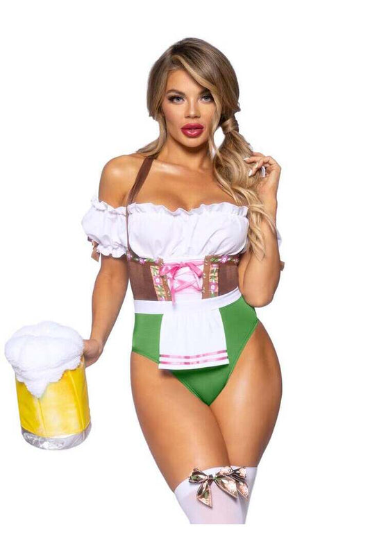 Leg Avenue Flirty Fraulein Costume in Brown/Green