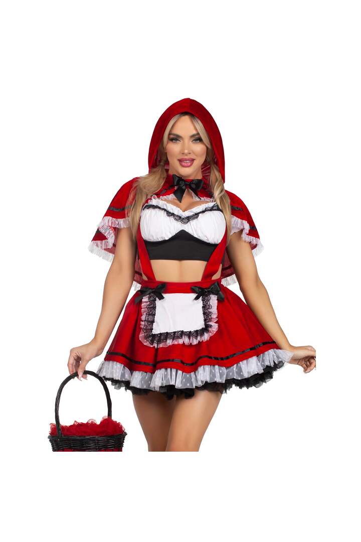 Leg Avenue Flirty Miss Red Riding Hood Costume Red 3