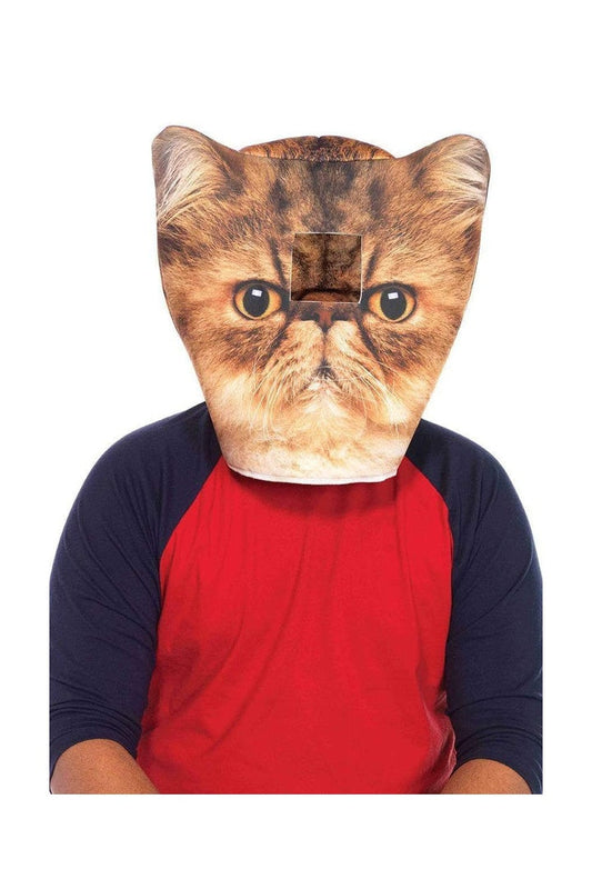 Leg Avenue Foam Angry Cat Costume Mask Orange in One Size