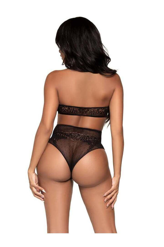 Leg Avenue Forever Mine Crop Top Set Black in One Size 1