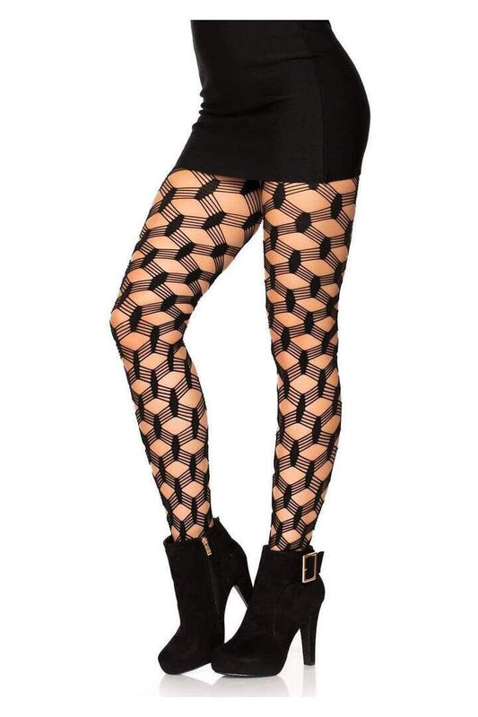 Leg Avenue Freya Hardcore Fishnet Tights Black in One Size