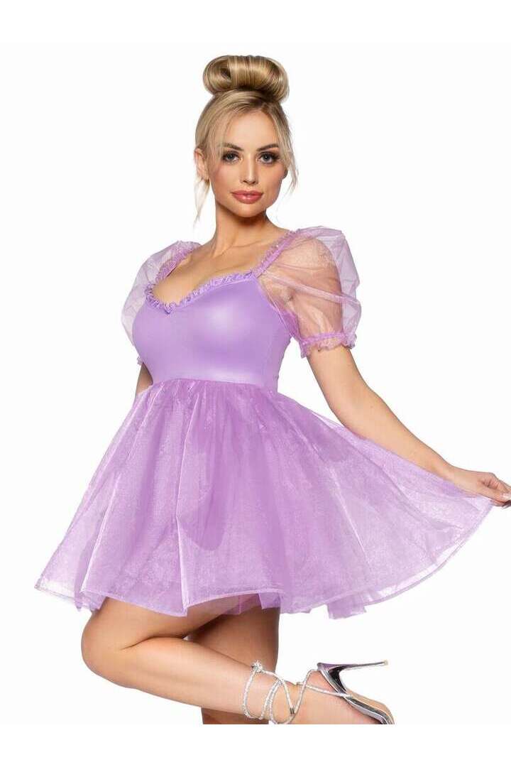 Leg Avenue Frosted Organza Babydoll Dress 10