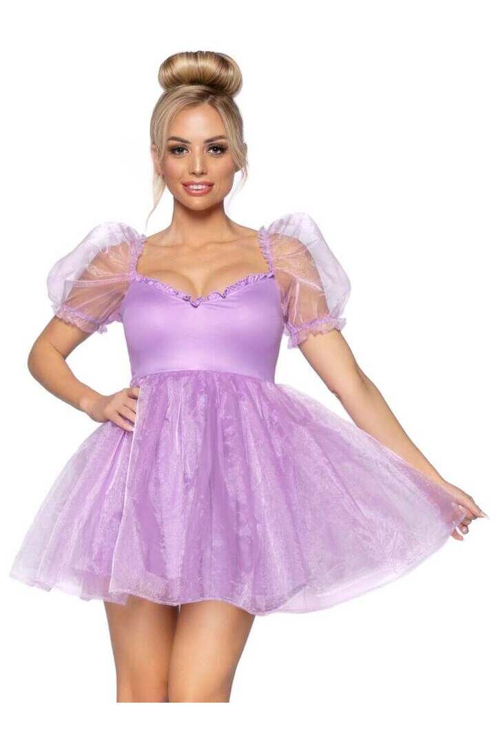 Leg Avenue Frosted Organza Babydoll Dress 8