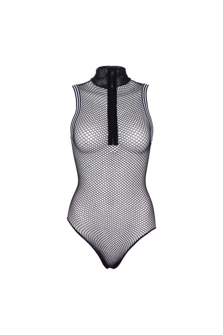 Leg Avenue Get It Right Fishnet Bodysuit Black in One Size 6
