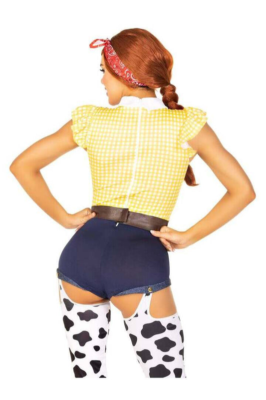 Leg Avenue Giddy Up Cowgirl Costume in Yellow 1