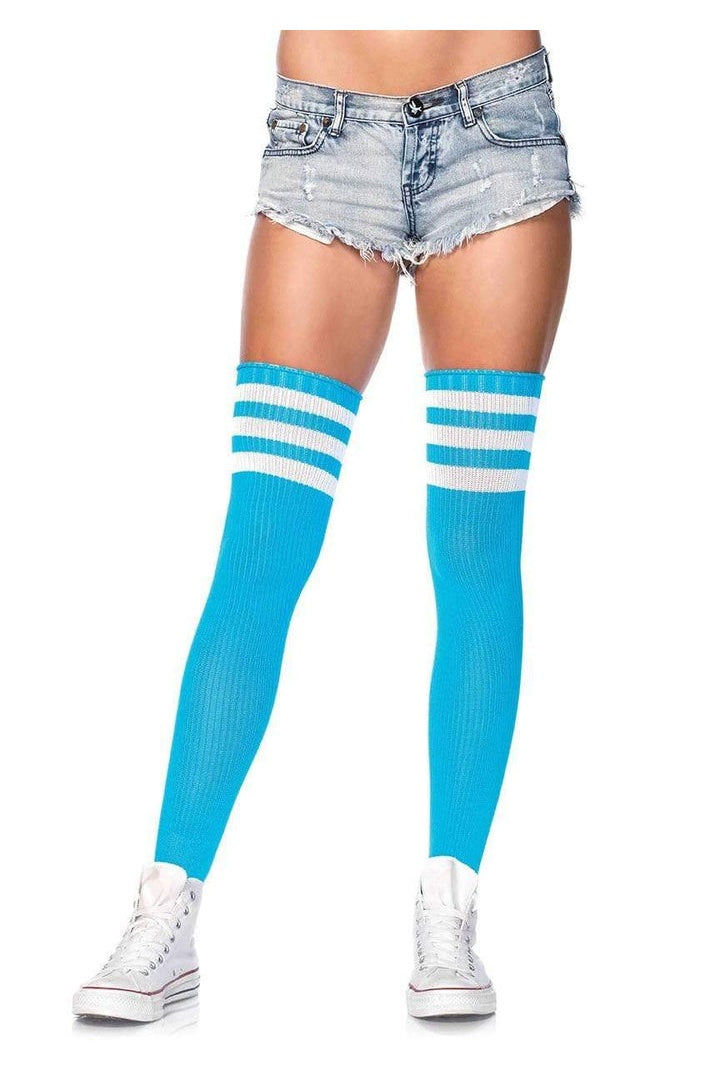 Leg Avenue Gina Athletic Thigh High Stockings in One Size 2
