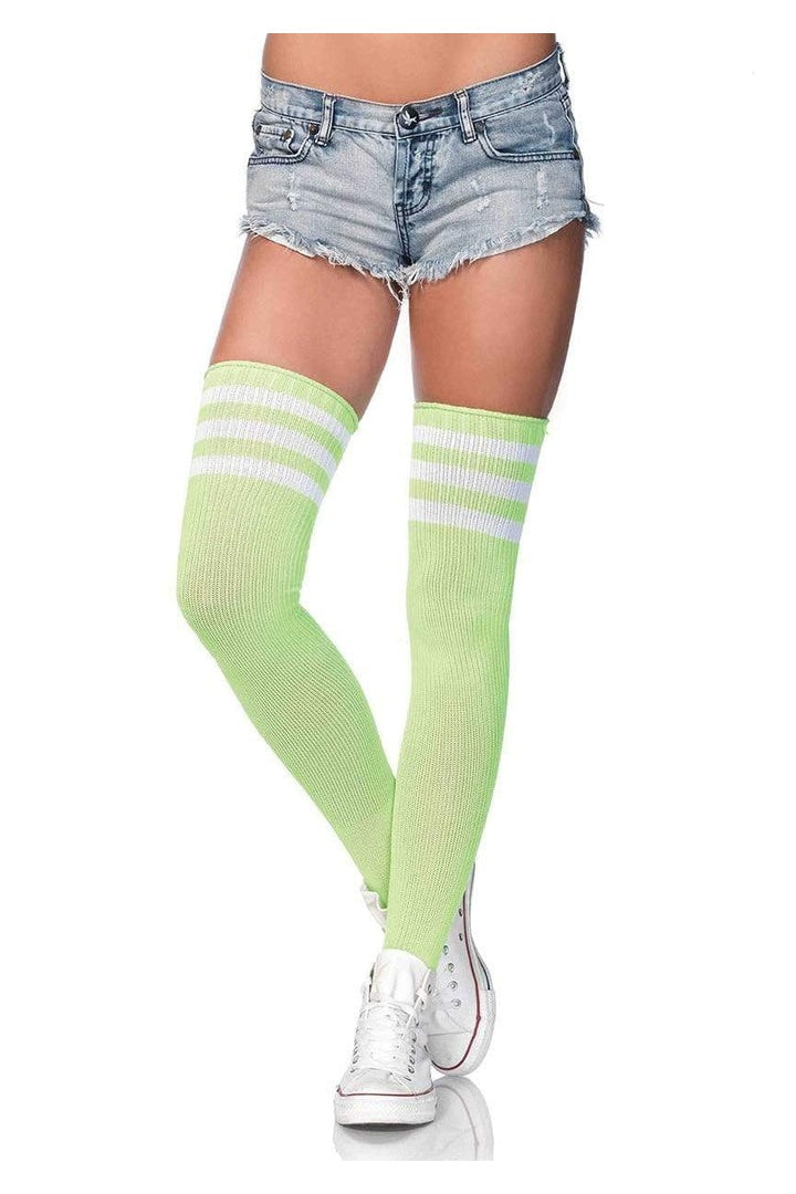 Leg Avenue Gina Athletic Thigh High Stockings in One Size 4