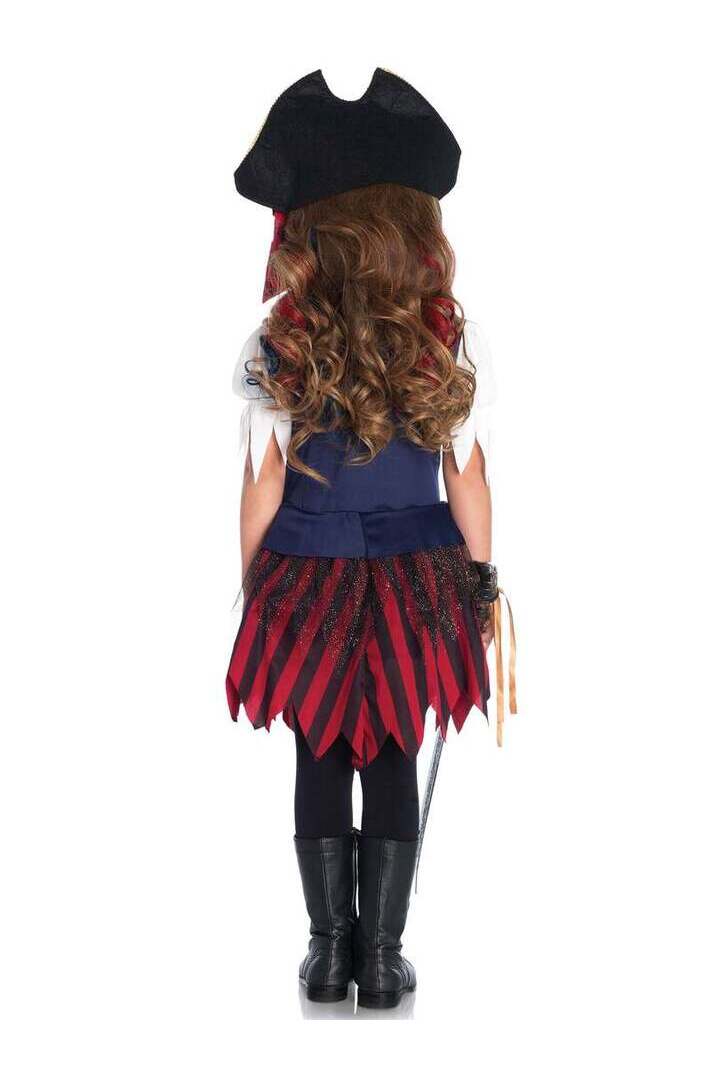 Leg Avenue Girl's Caribbean Pirate Costume in Red/Blue 2