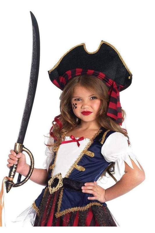 Leg Avenue Girl's Caribbean Pirate Costume in Red/Blue