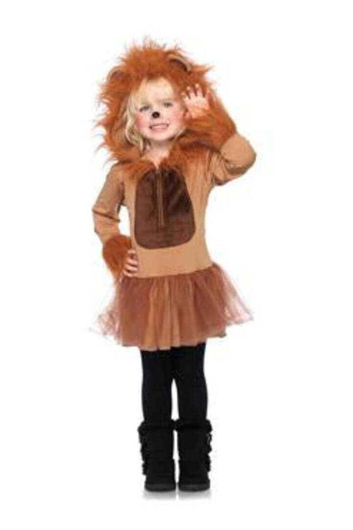 Leg Avenue Girl's Cuddly Lion Costume in Brown 3