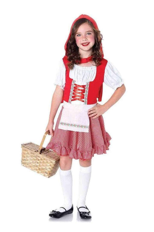 Leg Avenue Girl's Lil' Miss Red Riding Hood Costume in Red/White 1