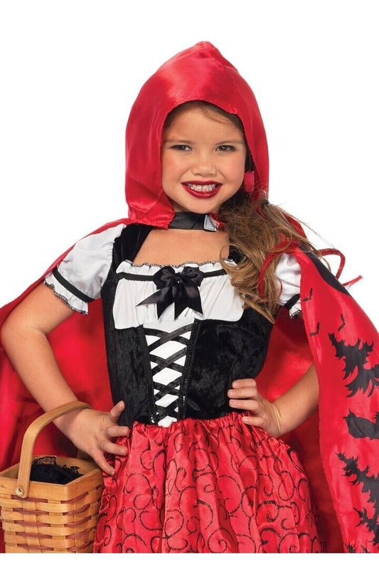 Leg Avenue Girl's Storybook Red Riding Hood Costume in Red/Black
