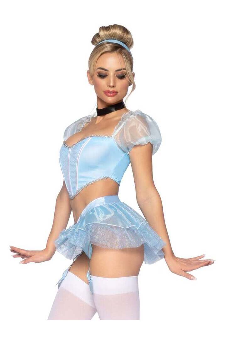 Leg Avenue Glass Slipper Cinderella Costume in Blue 2