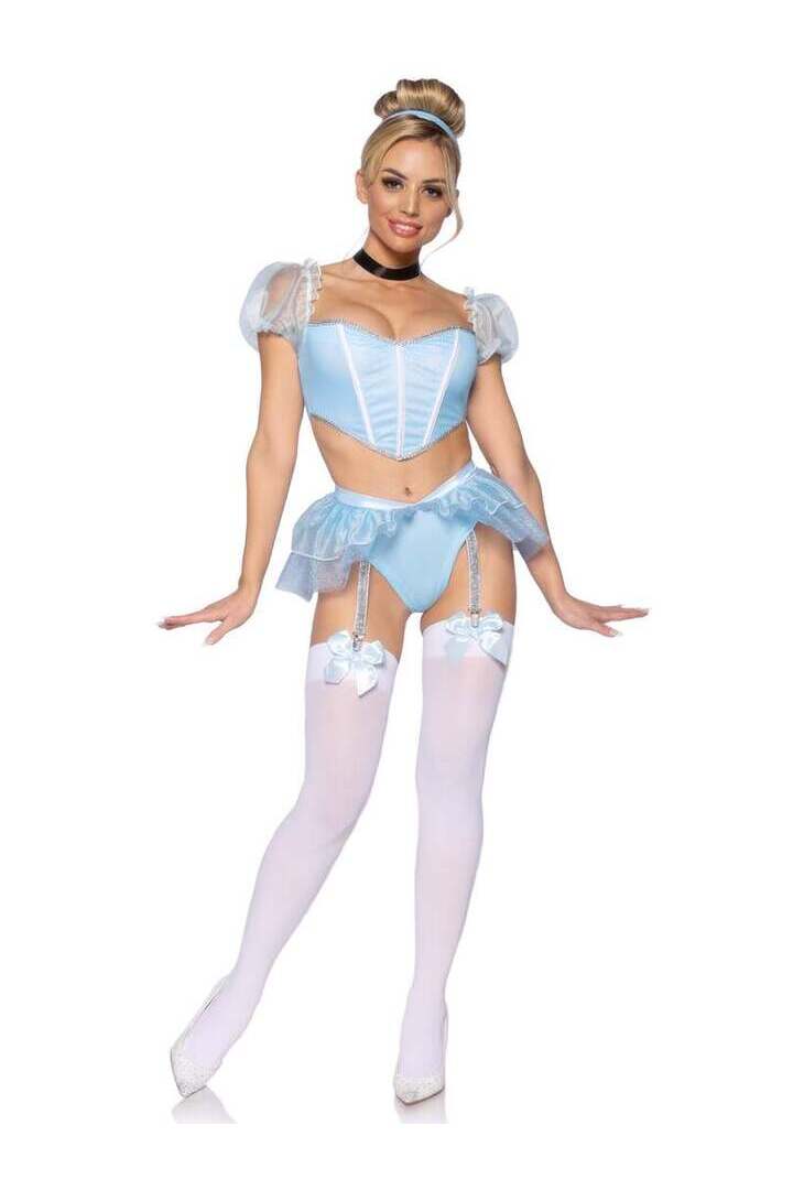 Leg Avenue Glass Slipper Cinderella Costume in Blue 3