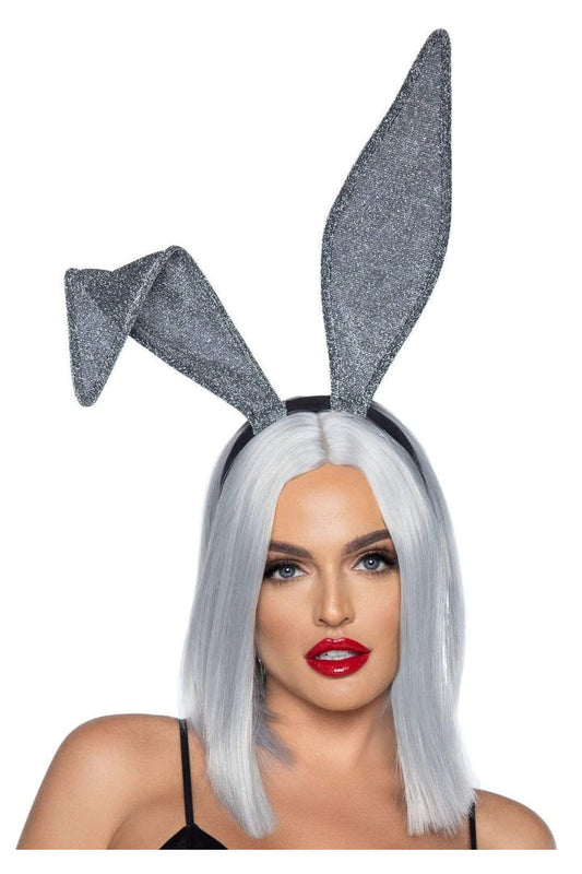 Leg Avenue Glitter Bunny Ear Headband in One Size 1
