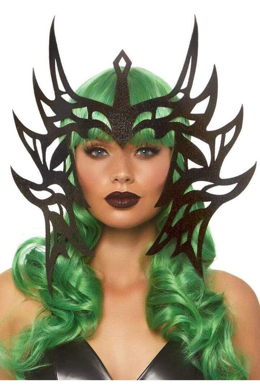 Leg Avenue Glitter Die Warrior Die Cut headpiece Black in One Size