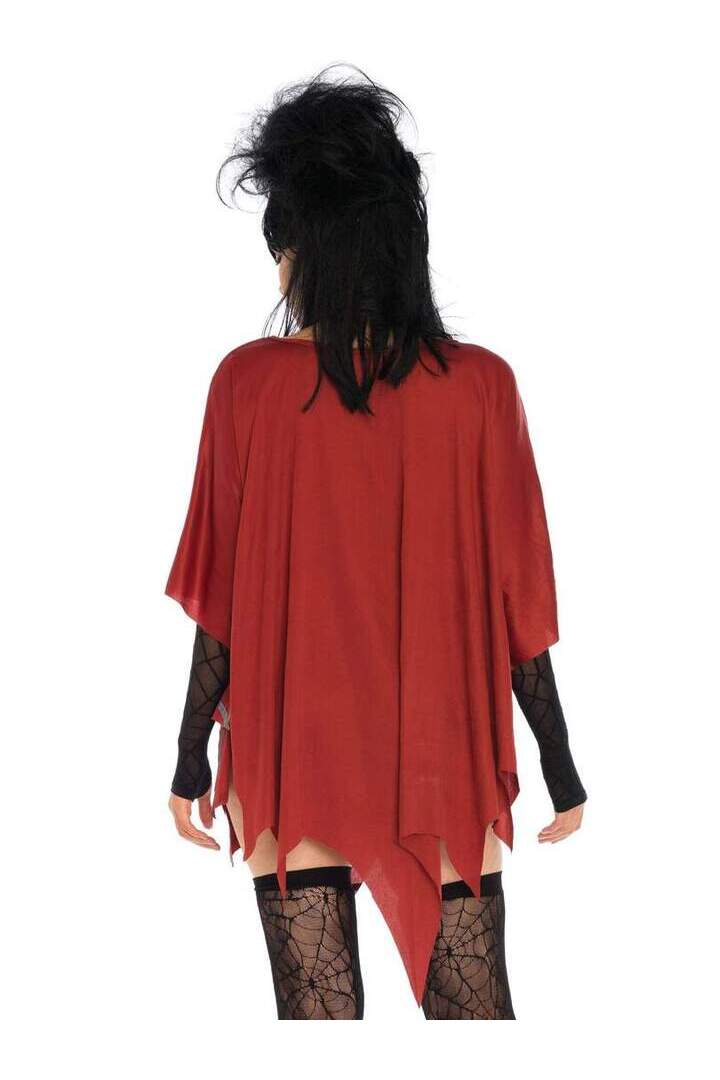 Leg Avenue Gothic Glitter Spider Web Costume Poncho in One Size 6