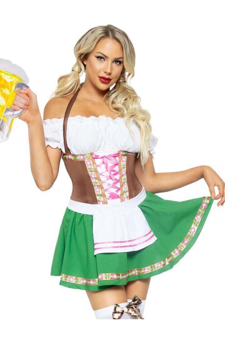 Leg Avenue Gretchen Oktoberfest Costume in Brown/Green 3