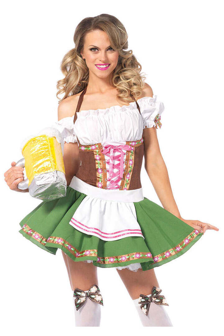 Leg Avenue Gretchen Oktoberfest Costume in Brown/Green 6