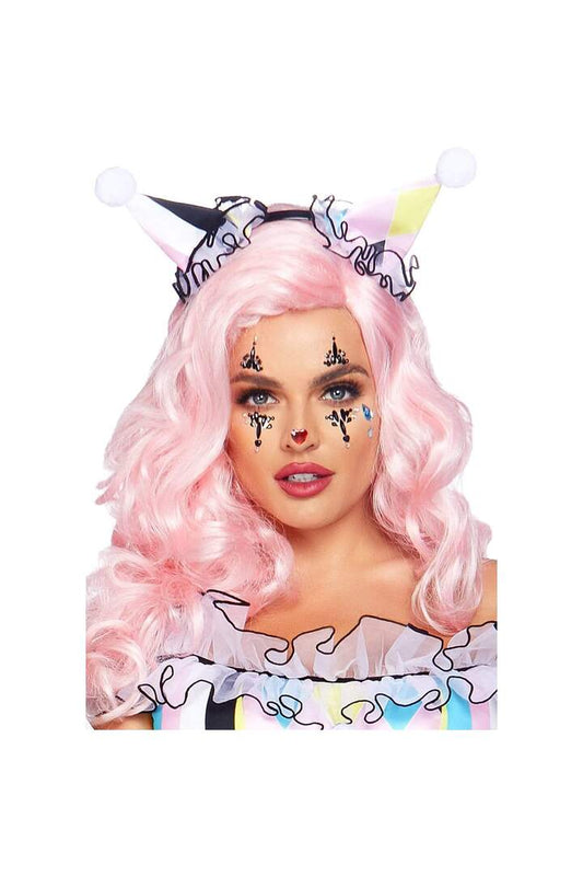 Leg Avenue Harlequin Clown Jewels Sticker Black in One Size 1