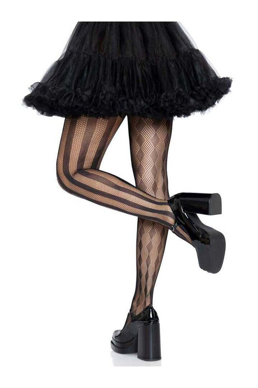 Leg Avenue Harlequin Net Tights in One Size 1