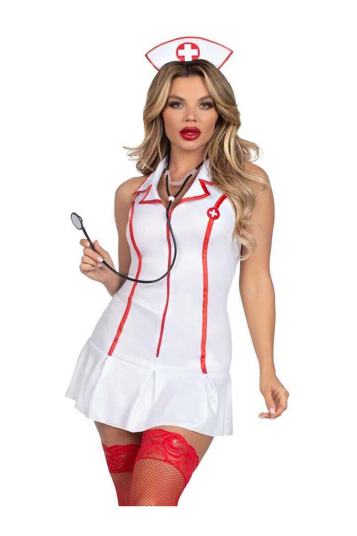 Leg Avenue Head Nurse Costume in White 3