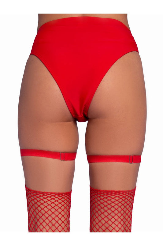 Leg Avenue Heart Thigh Garters Red in One Size