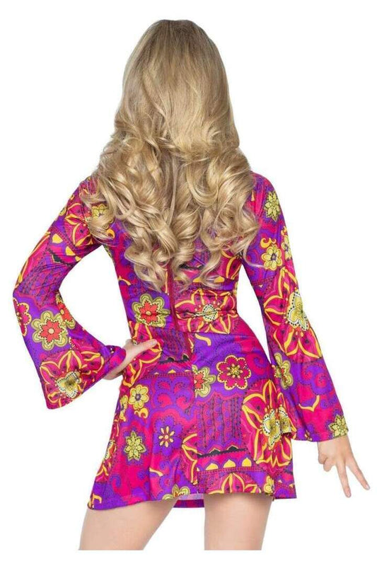Leg Avenue Hippie Girl Costume in Pink/Purple 1