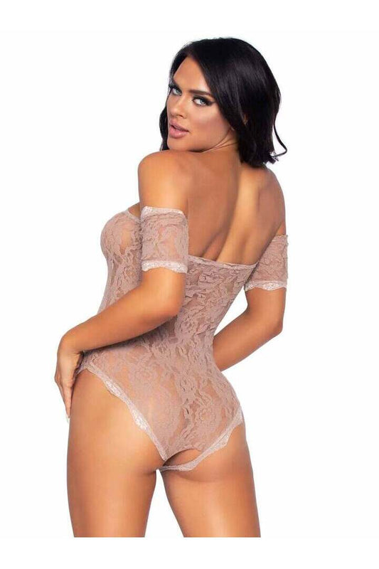 Leg Avenue Hopeless Romantic Lace Teddy Nude 1