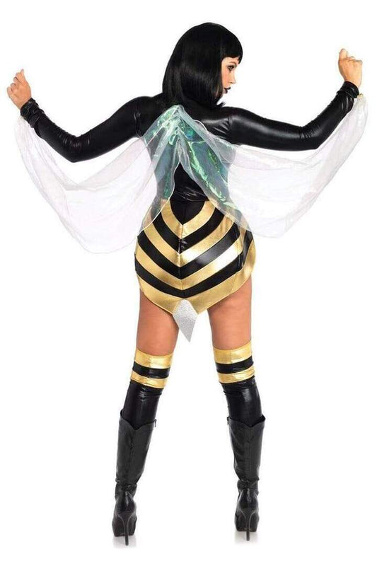Leg Avenue Hornet Honey Wasp Costume in Black/Gold 1