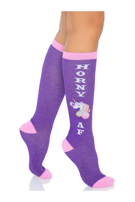 Leg Avenue Horny AF Knee Socks Multicolor in One Size 5