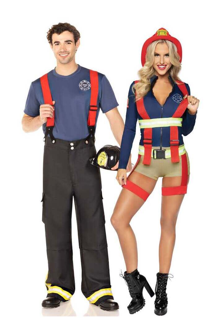 Leg Avenue Hot Zone Honey Firefighter Costume in Blue 1