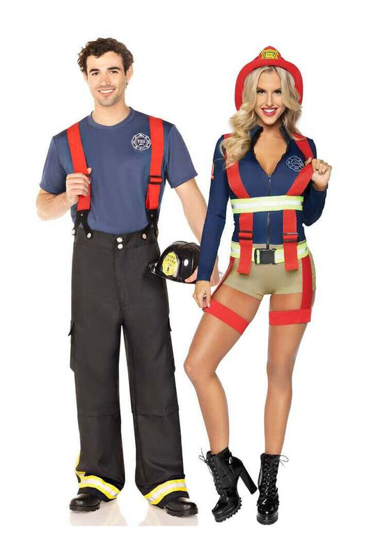 Leg Avenue Hot Zone Honey Firefighter Costume in Blue 1