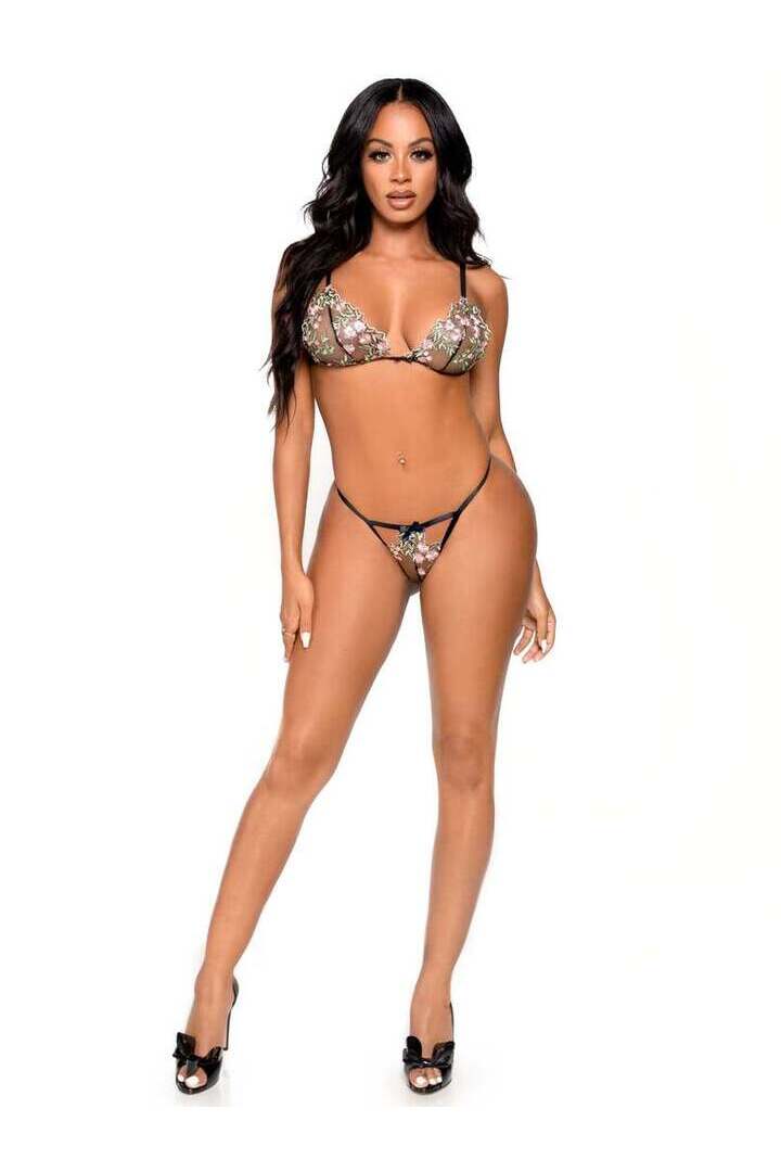 Leg Avenue In Bloom Bra and Panty Set 4