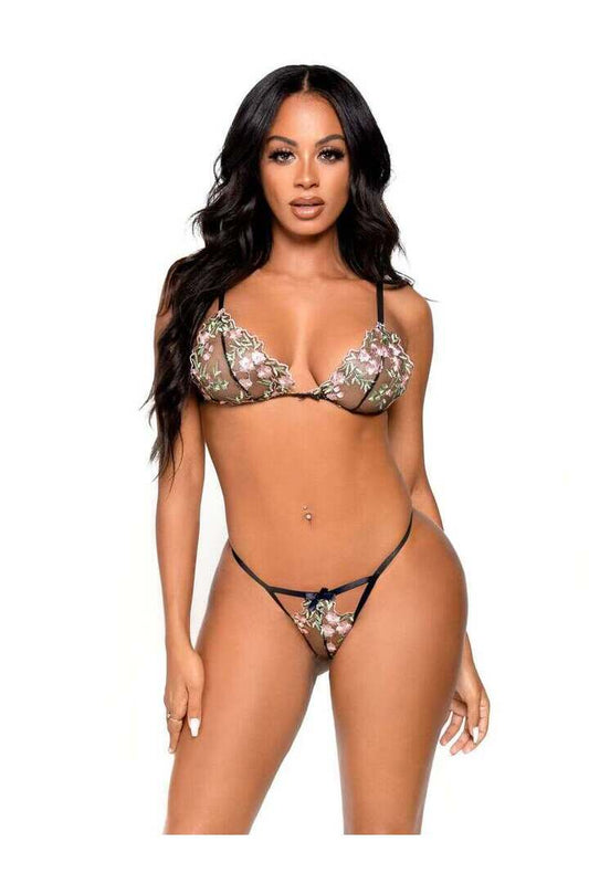 Leg Avenue In Bloom Bra and Panty Set